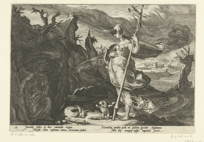 Minerva Asks Envy to Ignite Jealousy in Aglauros by Hendrick Goltzius (workshop of)