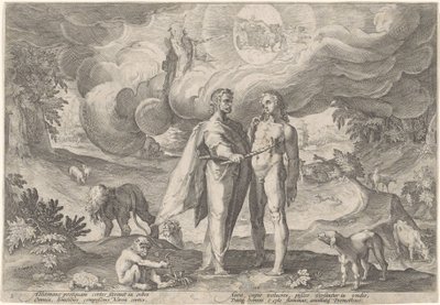 Prometheus Creates the First Man by Hendrick Goltzius (workshop of)