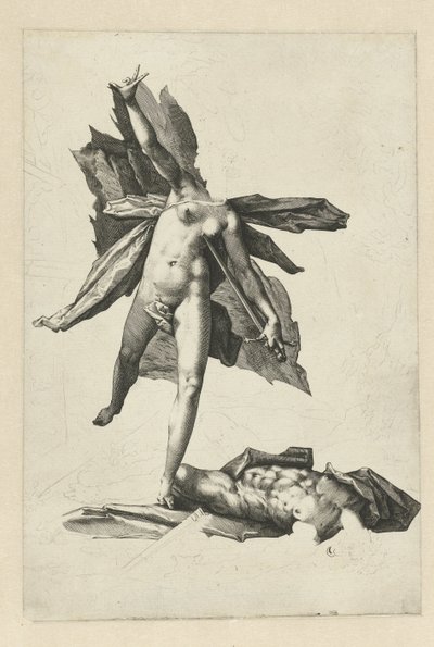 Pyramus and Thisbe by Hendrick Goltzius (workshop of)