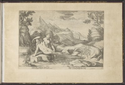 Salmacis and Hermaphroditus by Hendrick Goltzius (workshop of)
