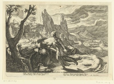 Thisbe Flees from a Lion (Ovid