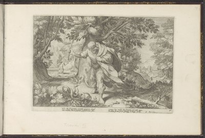 Tiresias Strikes Two Mating Snakes by Hendrick Goltzius (workshop of)