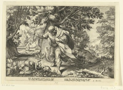 Tiresias Strikes Two Mating Snakes, Ovid