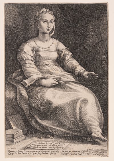 Calliope, The Muse of Epic Poetry and Eloquence, from The Nine Muses by Hendrick Goltzius