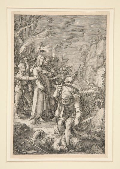 Christ Taken Captive (the Betrayal of Christ), from The Passion, #3 in a Series of 12 Engravings by Hendrick Goltzius