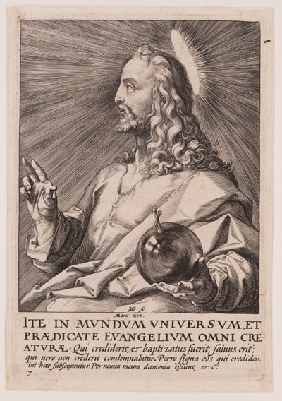 Christ, from Christ, the Apostles and St Paul with the Creed by Hendrick Goltzius