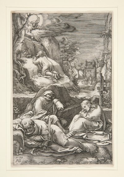 Christ on the Mount of Olives / The Agony in the Garden by Hendrick Goltzius