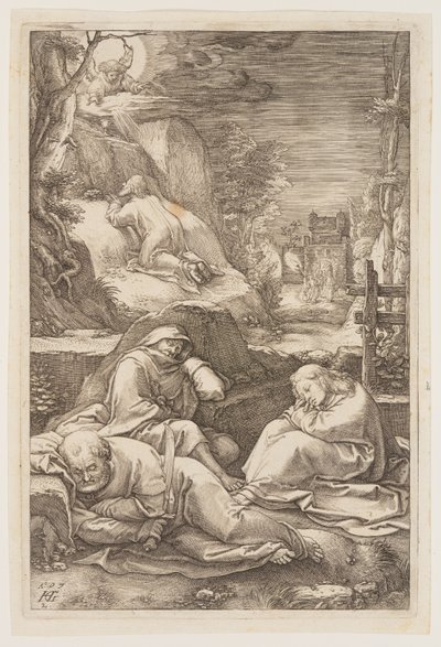 Christ on the Mount of Olives, from The Passion by Hendrick Goltzius