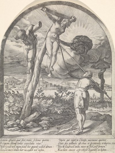Man Must Kill His Desires (The Spiritual Hunts) by Hendrick Goltzius