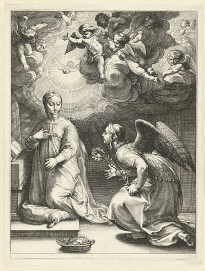 The Annunciation (series title: The Early Life of Mary, Masterpieces) by Hendrick Goltzius