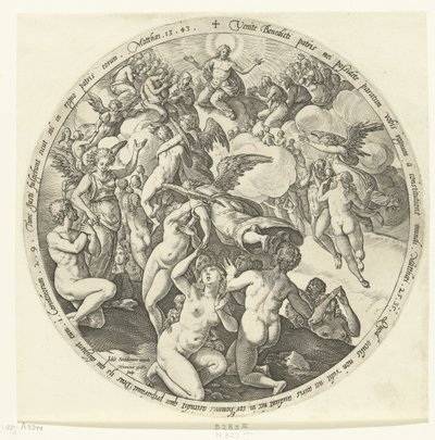The Blessed Are Received into Heaven (The Last Judgment) by Hendrick Goltzius