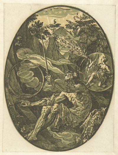 Demogorgon in the Cave of Eternity (Gods and Goddesses Series) by Hendrick Goltzius