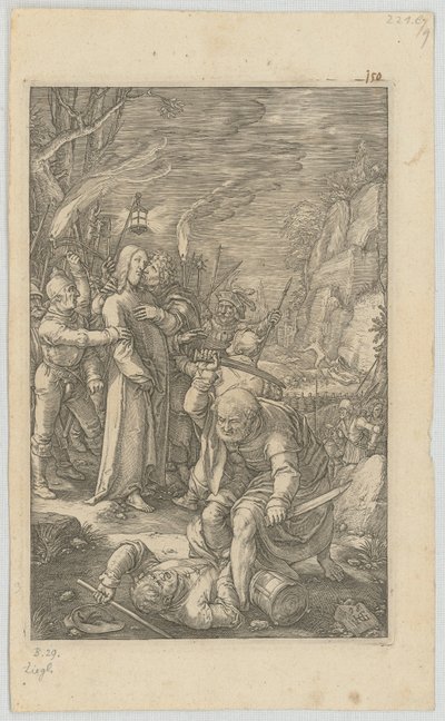 The Arrest of Christ, plate 3 from the series “The Passion” by Hendrick Goltzius