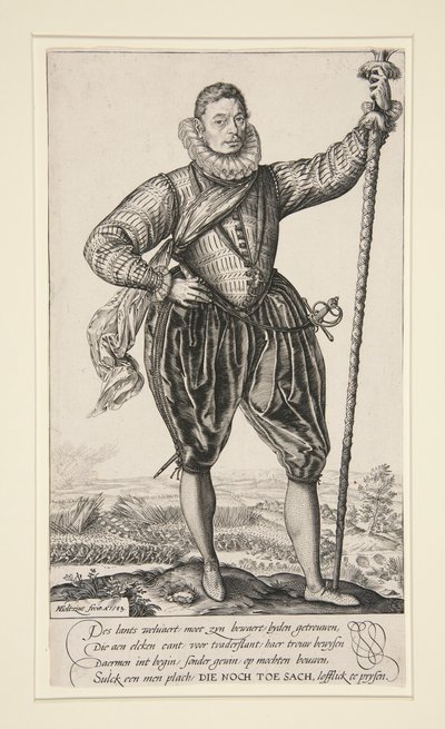 Gerrit de Jong (or Pike Bearer Standing) by Hendrick Goltzius