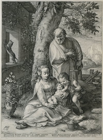 Holy Family with John the Baptist (The Early Life of Mary) by Hendrick Goltzius