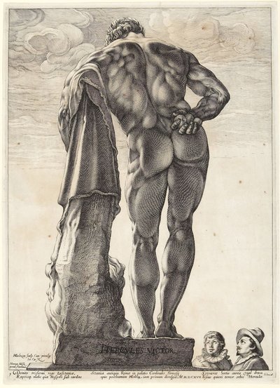 Hercules Farnese, Back View by Hendrick Goltzius
