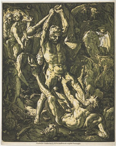 Hercules and Cacus by Hendrick Goltzius