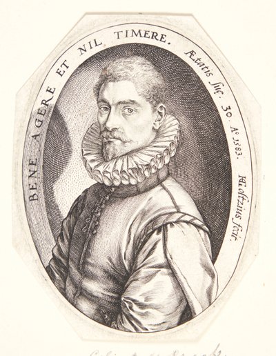 Hieronymus Scholiers by Hendrick Goltzius