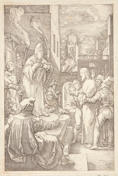 Jesus Before the Council by Hendrick Goltzius