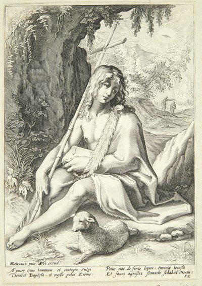 John the Baptist in the Wilderness by Hendrick Goltzius