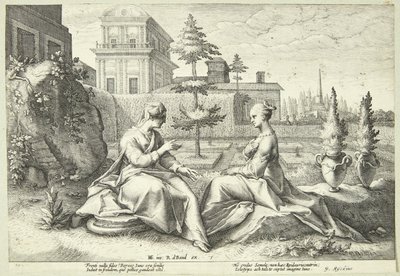 Juno in Disguise as Beroë Warns Semele by Hendrick Goltzius