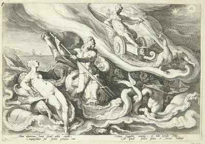 Juno Complains About Callisto to Oceanus and Tethys by Hendrick Goltzius