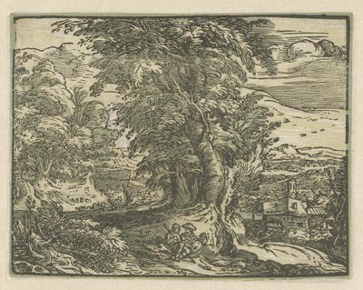 Landscape with Seated Couple by Hendrick Goltzius
