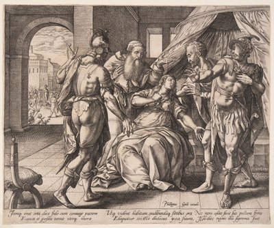 Lucretia Killing Herself, from The Story of Lucretia by Hendrick Goltzius