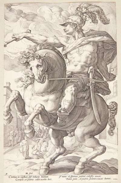 Marcus Curtius by Hendrick Goltzius
