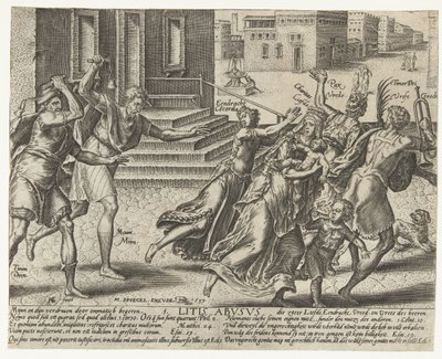 Mine and Yours Drive Away Unity, Love, Peace and Fear of God by Hendrick Goltzius