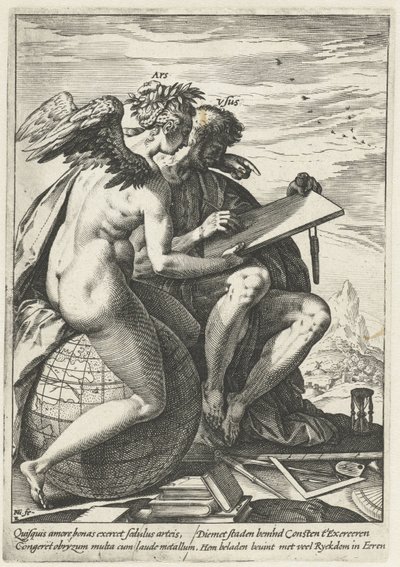 Exercise and Art (Ars / Usus) by Hendrick Goltzius