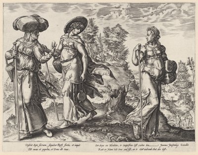 Orpah Leaves Naomi and Ruth by Hendrick Goltzius
