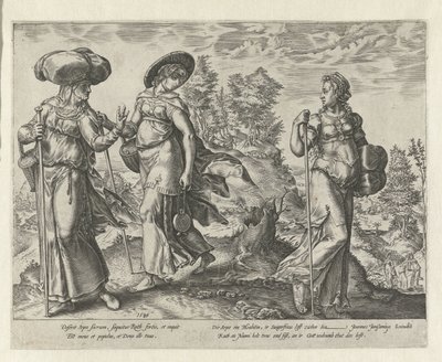 Orpah Leaves Naomi and Ruth by Hendrick Goltzius