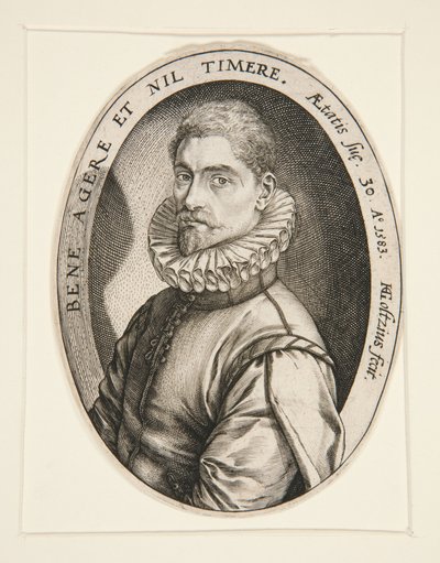 Portrait of Hieronymous Scholiers by Hendrick Goltzius