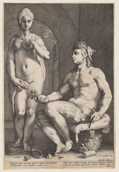 Pygmalion and Galatea by Hendrick Goltzius