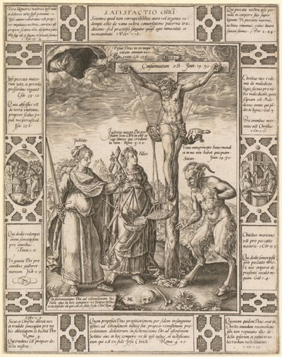 Satisfaction of Christ, Sheet 3 of the Series "Allegories of the Christian Faith" by Hendrick Goltzius