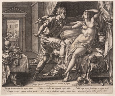 Tarquinius and Lucretia, from The Story of Lucretia by Hendrick Goltzius