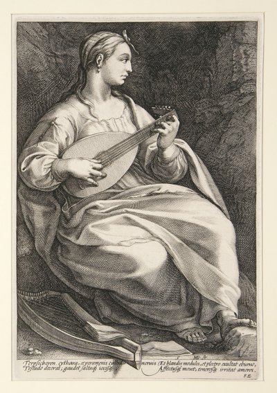 Terpsichore, Plate 5 from the Series The Nine Muses by Hendrick Goltzius
