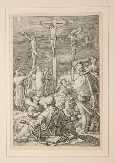 The Crucifixion, from The Passion, #10 in a series of 12 engravings by Hendrick Goltzius