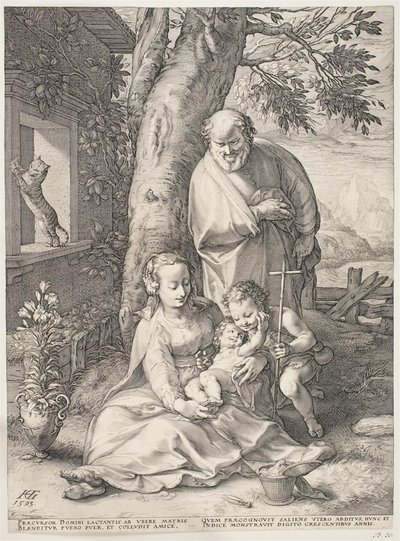 The Holy Family with the Young St. John the Baptist by Hendrick Goltzius