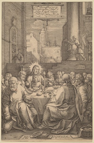 The Last Supper by Hendrick Goltzius