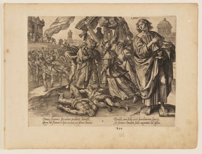 The Martyrdom of St John, from The Martyrdom of Christ and the Apostles by Hendrick Goltzius