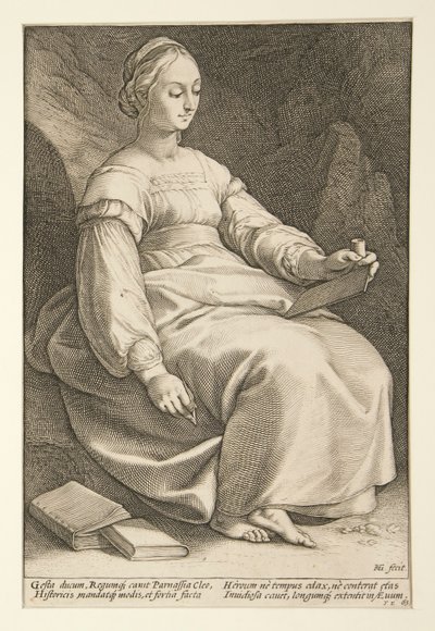 The Nine Muses: Clio, #4 in a series of 9 by Hendrick Goltzius