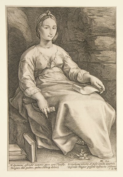 The Nine Muses: Melpomene, #3 in a series of 9 by Hendrick Goltzius