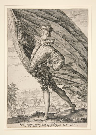 The Standard Bearer, Turned to Left by Hendrick Goltzius
