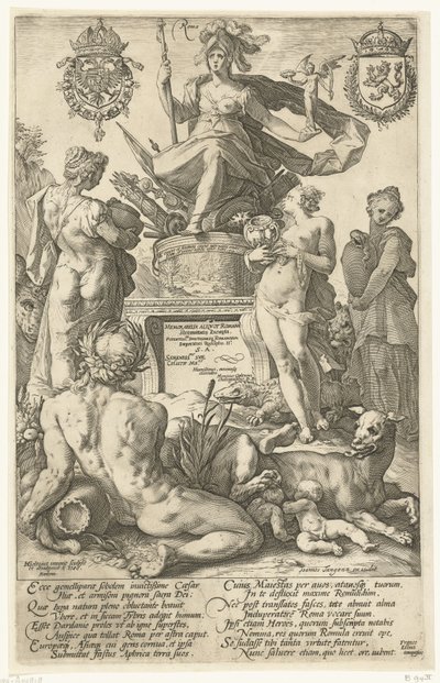 Title Page for Print Series The Roman Heroes by Hendrick Goltzius