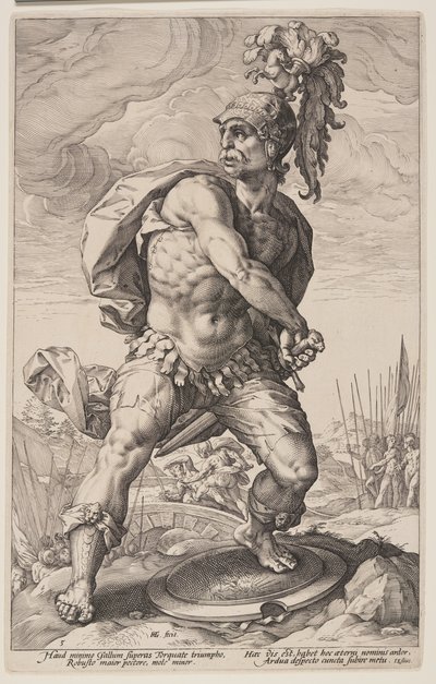 Titus Manlius Torquatus, from The Roman Heroes by Hendrick Goltzius