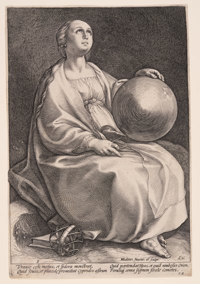 Urania, The Muse of Astronomy, from The Nine Muses by Hendrick Goltzius
