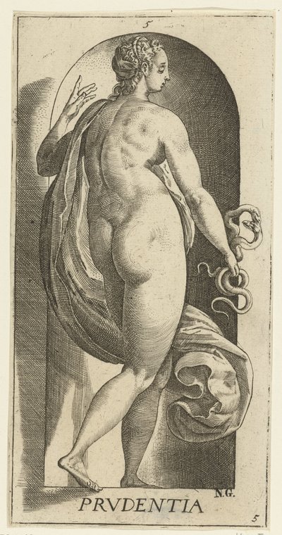Prudence by Hendrick Goltzius