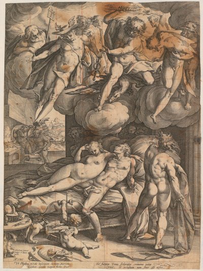 Vulcan Surprises Mars and Venus by Hendrick Goltzius